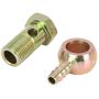X AUTOHAUX 18mm Banjo Hose Barb Bolt Fittings Banjo Bolt Washer Metal for Motorcycle Car