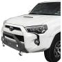 Hooke Road Stubby Steel Front Winch Bumper with D-Rings & Extra Lights Compatible with Toyota 4 Runner 5 Gen 2010 2011 2012 2013 2014 2015 2016 2017 2018 2019 2020