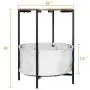 KingSo Round Side Table 2-Tier Industrial Nightstand with Storage Basket Metal Frame End Table Easy Assembly & Sturdy Sofa Coffee Table for Living Room, Bedroom, Rustic Brown KingSo Round Side Table 2-Tier Industrial Nightstand with Storage Basket Metal Frame End Table Easy Assembly & Sturdy Sofa Coffee Table for Living Room, Bedroom, Rustic Brown