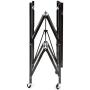 Origami 3-Shelf General Purpose Collapsible/Foldable Shelving Unit, Small Rack with Wheels | Organizer, Rolling Cart, Home Kitchen Laundry Closet Storage, Metal Wire, Pre-Assembled | Black Origami 3-Shelf General Purpose Collapsible/Foldable Shelving Unit, Small Rack with Wheels | Organizer, Rolling Cart, Home Kitchen Laundry Closet Storage, Metal Wire, Pre-Assembled | Black