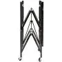 Origami 3-Shelf General Purpose Collapsible/Foldable Shelving Unit, Small Rack with Wheels | Organizer, Rolling Cart, Home Kitchen Laundry Closet Storage, Metal Wire, Pre-Assembled | Black