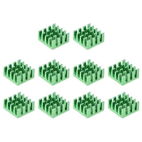 uxcell Electronic Radiators Heatsink for MOS GPU IC Chip Green 14 x 14 x 7 mm 10pcs