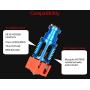 Phaetus Dragon Hotend 3D Printer Accessories Dragon All Metal Hotend Standard High Flow Rate Extruder Compatible with Prusa I3 MK3 Titan Extruder BMG Extruder（High Flow in Blue)）