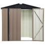 HYD-Parts Outdoor Storage Shed Steel 6x4 FT, Outdoor Tool Storage Garden Shed W/Sloped Metal Roof