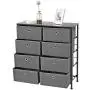 SONGMICS 4-Tier Wide Drawer Dresser, Storage Unit with 8 Easy Pull Fabric Drawers and Metal Frame, Wooden Tabletop for Closets, Nursery, Dorm Room, Hallway, 31.5 x 11.8 x 32.1 Inches, Gray ULTS24G SONGMICS 4-Tier Wide Drawer Dresser, Storage Unit with 8 Easy Pull Fabric Drawers and Metal Frame, Wooden Tabletop for Closets, Nursery, Dorm Room, Hallway, 31.5 x 11.8 x 32.1 Inches, Gray ULTS24G