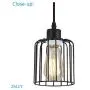 ZhLCY 2 Pack Vintage Mini Wire Pendant Lights with Matte Black Metal Shape, Industrial Caged Hanging Lights, Rustic Farmhouse Lighting Fixtures for Kitchen Loft Bar Counter Foyer Dining Room ZhLCY 2 Pack Vintage Mini Wire Pendant Lights with Matte Black Metal Shape, Industrial Caged Hanging Lights, Rustic Farmhouse Lighting Fixtures for Kitchen Loft Bar Counter Foyer Dining Room