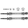 keyren Rear Drive Shaft RC Truck Drive Shaft, 2pcs SLA031 Upgrade Parts CVD Transmission Axle, Metal for Traxxas Slash 4X4 1/10 Truck RC Car(SLA031T Titanium Gray)
