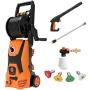 Power Washer, SUNPOW Pressure Washer 2500 Max PSI 1.8GPM Electric Portable High Pressure Cleaner Machine with 4 Nozzles, Detergent Tank and Hose Reel, for Homes, Cars, Driveways, Fences, Patios