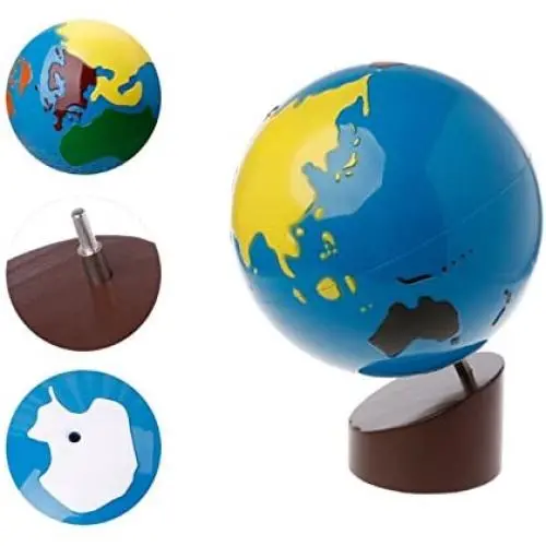 LANDUM Globe Montessori Geography Material Kids Early Learning Toy Of World Parts Multicolor LANDUM Globe Montessori Geography Material Kids Early Learning Toy Of World Parts Multicolor