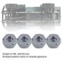 RC Car Hex Hub Adapter, 4 Pcs Aluminium Alloy 6mm to 12mm Wheel Hex Hub Adapter for WPL 1634 RC Truck RC Spare Part Accessory (Titanium Gray)