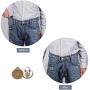 Pants Button Adjuster 12 Pcs Button Pin for Jeans No Sew, LACE INN 6 Style Fashion Button Pins Perfect Fit Jean Button Extenders Replacement Kits Instant Add or Reduce Any Pants Waist