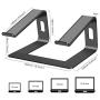 Soundance Laptop Stand, Aluminum Computer Riser, Ergonomic Laptops Elevator for Desk, Metal Holder Compatible with 10 to 15.6 Inches Notebook Computer, Black