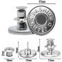 8 Pcs Button Pins for Jeans, 17mm No Sew Jean Button Replacement Fashion Adjustable Instant Pants Button Pins Metal Clips for Crafts DIY Extend or Reduce Any Pants Waist