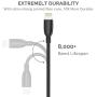 UNBREAKcable Lightning Cable iPhone Charger- [Apple MFi Certified] Ultra-High Lifespan 2.4A Charge iPhone Cable Compatible with iPhone Xs/XS Max/XR/X/ 8 8 Plus/ 7 7 Plus/iPad/iPod - 3.3ft 1M Black