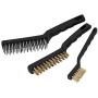 Performance Tool W1149 3-Piece Brass and Stainless-Steel Wire Brush Set