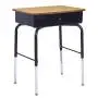 ECR4Kids 24'' x 18'' Adjustable Open Front Student Metal Book Box, DESK, 1-Pack, Black and Oak ECR4Kids 24'' x 18'' Adjustable Open Front Student Metal Book Box, DESK, 1-Pack, Black and Oak