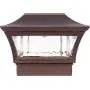 GreenLighting 4 Pack Tokyo #5 Aluminum Solar Post Cap Light - LED for 4x4 Wood/5x5 PVC (Bronze)