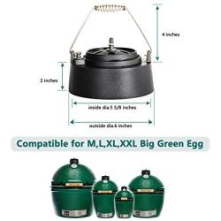 KAMaster Cast Iron Chimney Cap for Big Green Egg Daisy Wheel Large&Medium Dual Function Metal Top with Slide Draft Top Damper Cap Big Green Egg Accessories Vented Cap Big Green Egg Replacement Parts