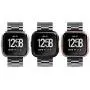 VIGOSS Metal Strap Compatible with Fitbit Versa Bands/Versa 2 Band Men Black Solid Stainless Steel Versa Special Edition Bracelet Replacement for Fitbit Versa/Lite Edition/Versa 2 Smartwatch