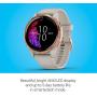 Garmin 010-02173-21 Venu, GPS Smartwatch with Bright Touchscreen Display, Features Music, Body Energy Monitoring, Animated Workouts, Pulse Ox Sensor and More, Rose Gold with Tan Band