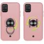 Case for Galaxy A51 (Not Fit A51 5G Version),360 Metal Rotating Ring Kickstand [Work with Magnetic Car Mount] , Hybrid Slim Fit Hard Back Shockproof Protective Compatible with Galaxy M40S Cover -Pink