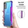 Samsung S20 Case Double Series Military Grade Drop Protection Hybrid Heavy Duty Extreme Protection Clear Sturdy Metal Bumper Case Support Wireless Charging for Samsung S20 6.2'' Rainbow