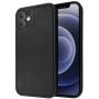Phone Case Cover and Leather Wallet Card Holder Magnetic (Black, iPhone 12)
