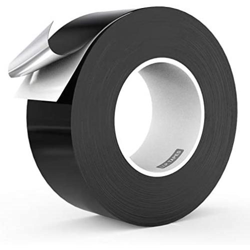 LLPT Aluminum Black Foil Tape 2 Inches x 55 Yards 3.94 Mil High Temp Heavy Duty Adhesive HVAC Sealing Hot Cold Air Duct Tape for Pipe Metal Repair (BF255) LLPT Aluminum Black Foil Tape 2 Inches x 55 Yards 3.94 Mil High Temp Heavy Duty Adhesive HVAC Sealing Hot Cold Air Duct Tape for Pipe Metal Repair (BF255)