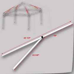 Quik Shade Commercial 10 x 10 PEAK TRUSS Bar W/Support Replacement Parts White