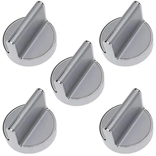 W10594481 Range Replacement Knobs - Stainless Steel Cooker Stove Control knobs (5 Pack) - Compatible with Whirlpool WPW10594481, AP6023301, 3281332, W10594481, W10698166, PS1175 W10594481 Range Replacement Knobs - Stainless Steel Cooker Stove Control knobs (5 Pack) - Compatible with Whirlpool WPW10594481, AP6023301, 3281332, W10594481, W10698166, PS1175