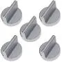 W10594481 Range Replacement Knobs - Stainless Steel Cooker Stove Control knobs (5 Pack) - Compatible with Whirlpool WPW10594481, AP6023301, 3281332, W10594481, W10698166, PS1175 W10594481 Range Replacement Knobs - Stainless Steel Cooker Stove Control knobs (5 Pack) - Compatible with Whirlpool WPW10594481, AP6023301, 3281332, W10594481, W10698166, PS1175