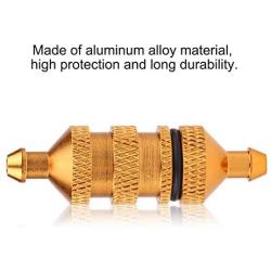 V GEBY RC Oil Fuel Filter, Alloy Aluminum Oil Nitro Fuel Filter Fit for 1/8 1/10 Scale RC Crawler Buggy Car Upgrade Parts(Gold)