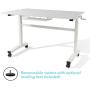 Atlantic Crank Adjustable Height Desk - Sit or Stand at This Large Workspace, Heavy Gauge Steel Frame in White Atlantic Crank Adjustable Height Desk - Sit or Stand at This Large Workspace, Heavy Gauge Steel Frame in White