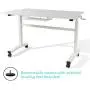 Atlantic Crank Adjustable Height Desk - Sit or Stand at This Large Workspace, Heavy Gauge Steel Frame in White