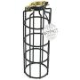 Rustic State Industrial Design Cylinder Metal Wire Light Cage | Lamp Guard for DIY Wall Lighting in Black