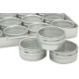 20-Pieces Clear Top Round Aluminum Storage Container Set 1.2'' Diameter Mini DIY Favour Boxes