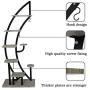 Flower Plant Stand Indoor Pots Stander Display Iron MetalDecorative Plant Holder Pots Holder Shelf Flower Rack Multifunctional Shelf Unit Storage Rack Outdoor Indoor for Living Room Garden (1, Black)