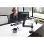 Ergotech Single Freedom Arm, Includes Single Aluminum Articulating Arm, 8.4-17.8 lbs. Weight Capacity, Suitable for Monitors up to 27 inches, VESA Compatible 75×75, 100×100, Metal Gray (FDM-PC-G01)