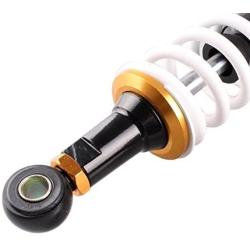 Mallofusa Motorcycle Pair Rear 400mm Shock Absorbers For Yamaha Suzuki ATV Scooters Street Bike White Golden