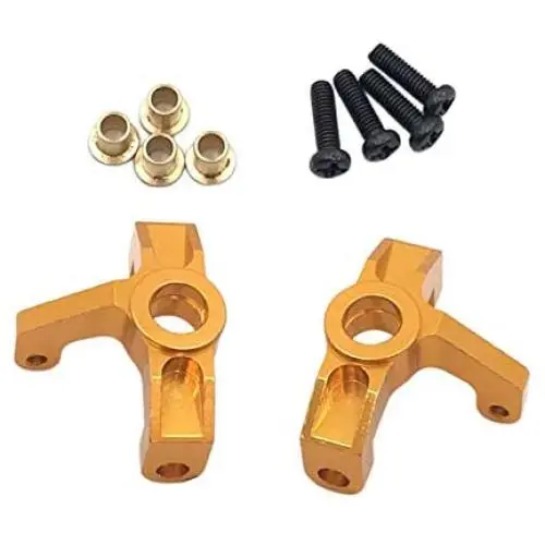 LEIPUPA 1 Pair RC Metal Steering Cup for 1:12 1:14 Wltoys 124018 124019 144001 Model Buggy Trucks Car Spare Parts - Gold LEIPUPA 1 Pair RC Metal Steering Cup for 1:12 1:14 Wltoys 124018 124019 144001 Model Buggy Trucks Car Spare Parts - Gold