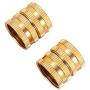 Metal Garden Hose to Hose Fitting Connect, Double Female Quick Swivel Connector Adapter Thread Size 3/4'' x 3/4'' Pipe,Female Quick Connector for Hose