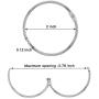 Coideal Metal Circular Shower Curtain Ring, Easy to Open and Close, 20 Pack Silver 2 Inch Diameter Drape Ring Loops for Bathroom, Home Decoration, Movable Clasp Suitable for Fixed Pole (50 mm)