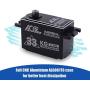 AGFRC 33KG Low-Profile High-Torque Digital-Servo - Programmable Metal Gear for 1/10 RC Drift Racing Car Truck, Control Angle 180° (A65BHL&AGF-SPV2)