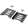 Pasow 2 Pack 2.5'' to 3.5'' SSD HDD Hard Disk Drive Bays Holder Metal Mounting Bracket Adapter for PC (Bracket)