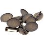 Mystart 10 Pieces Antique Bronze Oval Brooch Safety Pin Backs Bases for DIY Hairpins Brooches