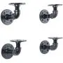 PIPE DÉCOR Electroplated Industrial Pipe Double Flange Brackets Set of 4 Industrial Steel Black Shelf Brackets for Hanging Shelves Wall Mounted Pre-Sealed Ready to Use Real Durable Metal (2 Inch) PIPE DÉCOR Electroplated Industrial Pipe Double Flange Brackets Set of 4 Industrial Steel Black Shelf Brackets for Hanging Shelves Wall Mounted Pre-Sealed Ready to Use Real Durable Metal (2 Inch)