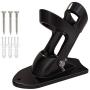 SOURCER Metal Flag Holder, Heavy Duty Black Metal Flag Pole Bracket Mount for House (Black)