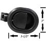 Reliable Recliner Replacement Parts HANDLE COMES WITH CABLE HOOK Small Oval Black Plastic Pull Recliner Handle 3'' by 3.5'' fits Ashley and Other Manufacturer Brands. Handle Only - Fits both 3mm and 6mm Cables (Car Door Flapper Style) Chair Release Handle