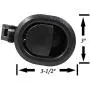 Reliable Recliner Replacement Parts HANDLE COMES WITH CABLE HOOK Small Oval Black Plastic Pull Recliner Handle 3'' by 3.5'' fits Ashley and Other Manufacturer Brands. Handle Only - Fits both 3mm and 6mm Cables (Car Door Flapper Style) Chair Release Handle