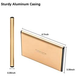 Maxone 250GB Ultra Slim Portable External Hard Drive HDD USB 3.0 for PC, Mac, Laptop, PS4, Xbox one - Gold